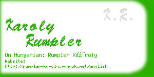 karoly rumpler business card